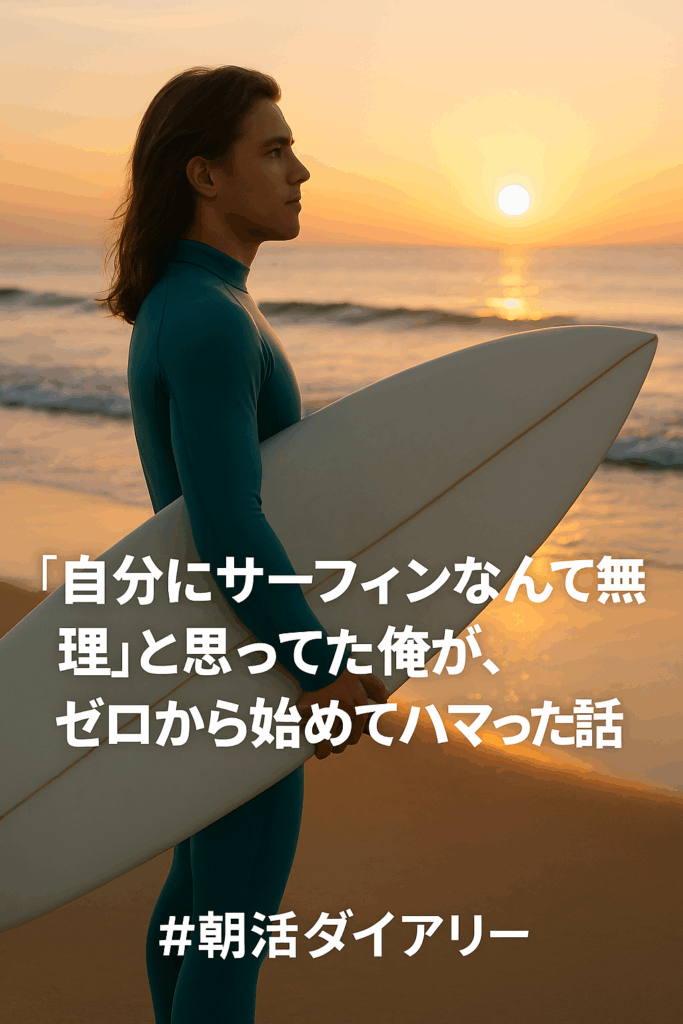 サーファーが海を眺める様子